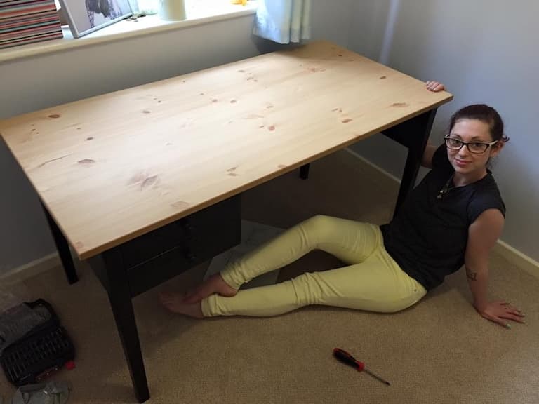 Col building a desk